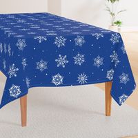 Christmas Folk Snowflakes- Blue