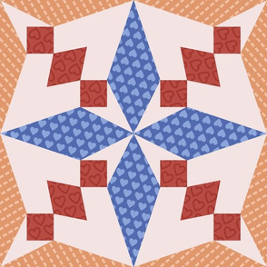 diamond star cheater quilt