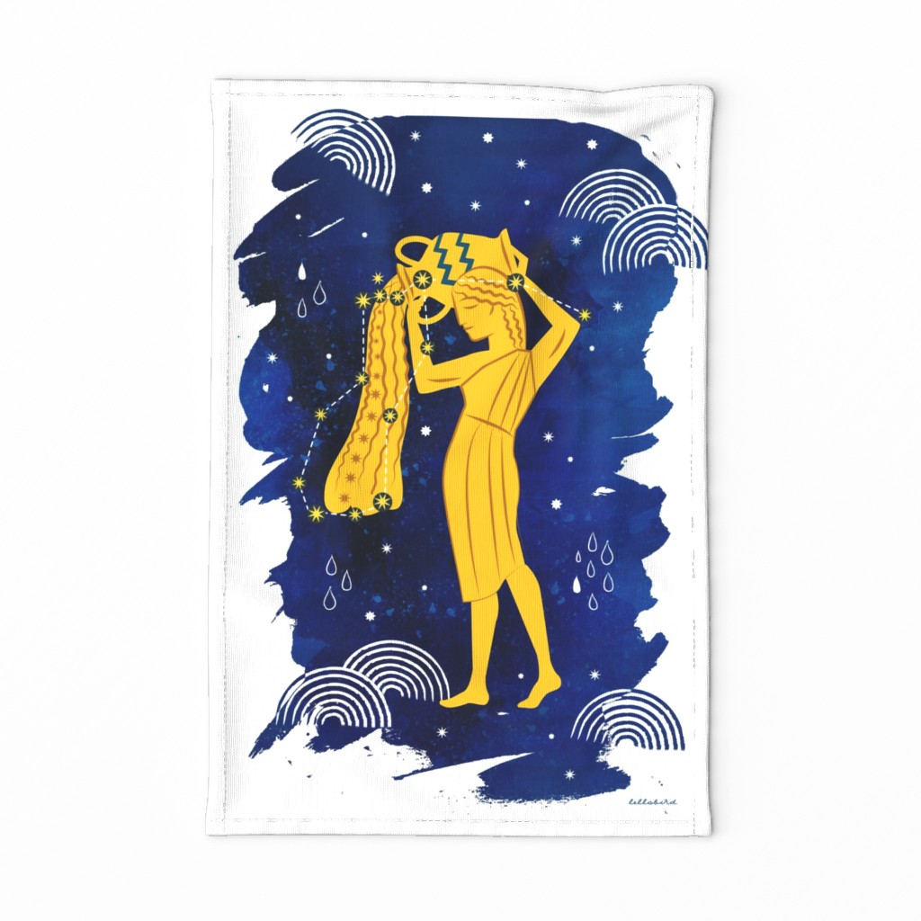 Zodiac Tea Towel - Aquarius