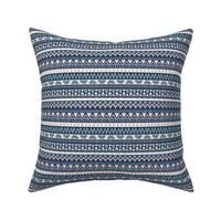 Aztec folklore indian pattern in winter blue lilac