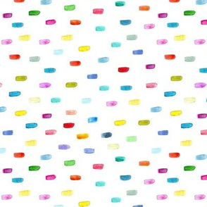 Watercolor colorful confetti • rotated • rainbow brushstrokes