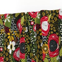 Whimsy Floral |Red and Green |Renee Davis