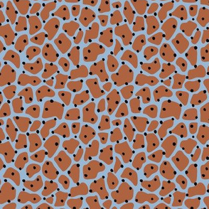 Trendy minimal animal print abstract giraffe spots and dots winter rust cool blue