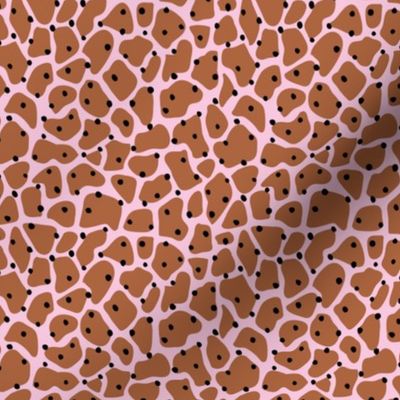 Trendy minimal animal print abstract giraffe spots and dots winter pink rust copper brown