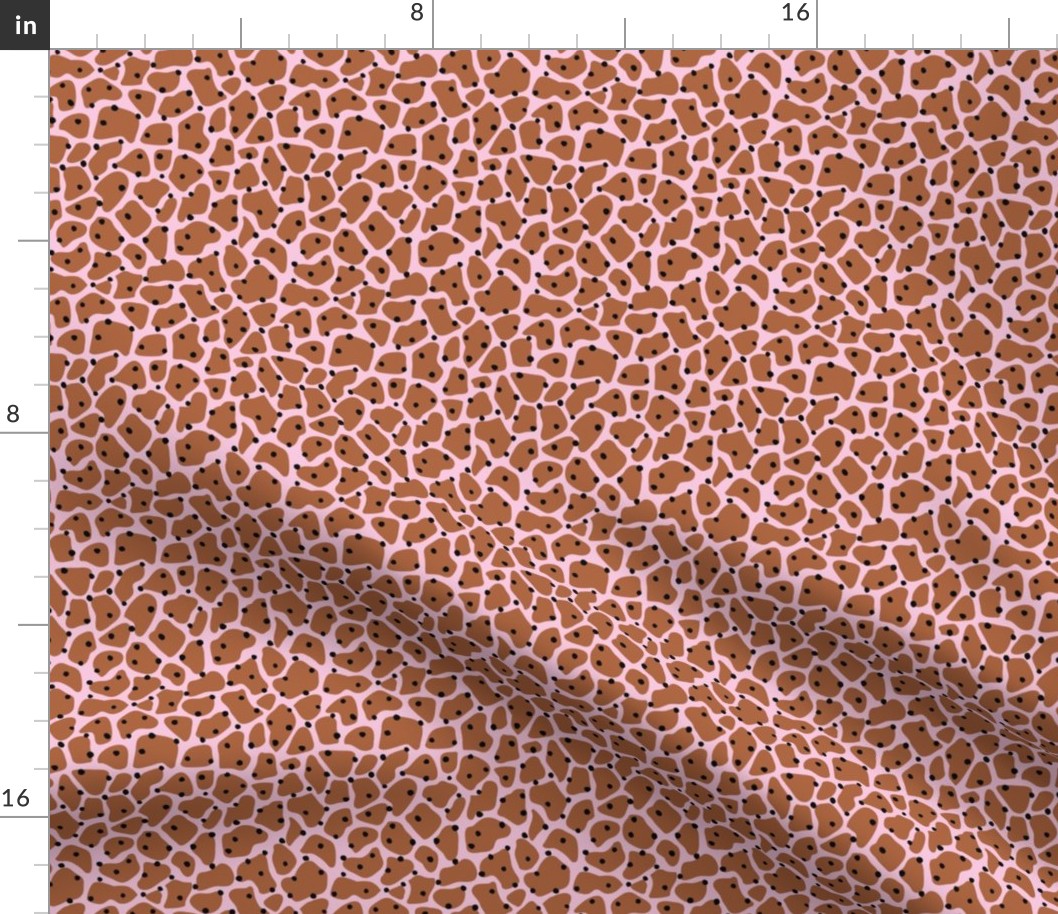 Trendy minimal animal print abstract giraffe spots and dots winter pink rust copper brown