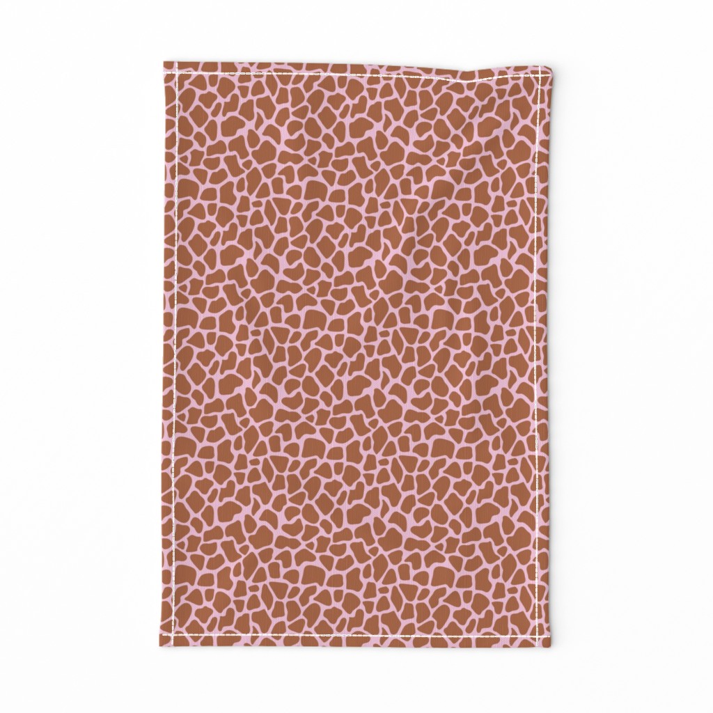 Trendy minimal safari animal print abstract giraffe wild life spots winter autumn copper rust pink