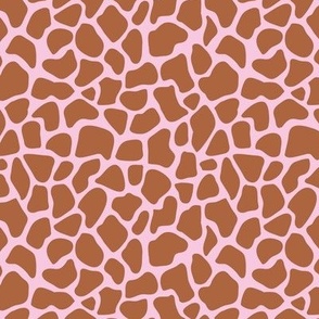 Trendy minimal safari animal print abstract giraffe wild life spots winter autumn copper rust pink