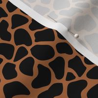 Trendy minimal safari animal print abstract giraffe wild life spots winter autumn monochrome black rust brown