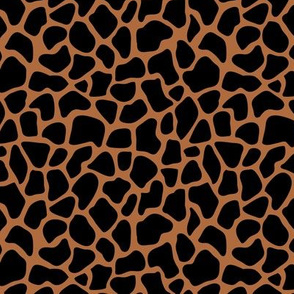Trendy minimal safari animal print abstract giraffe wild life spots winter autumn monochrome black rust brown