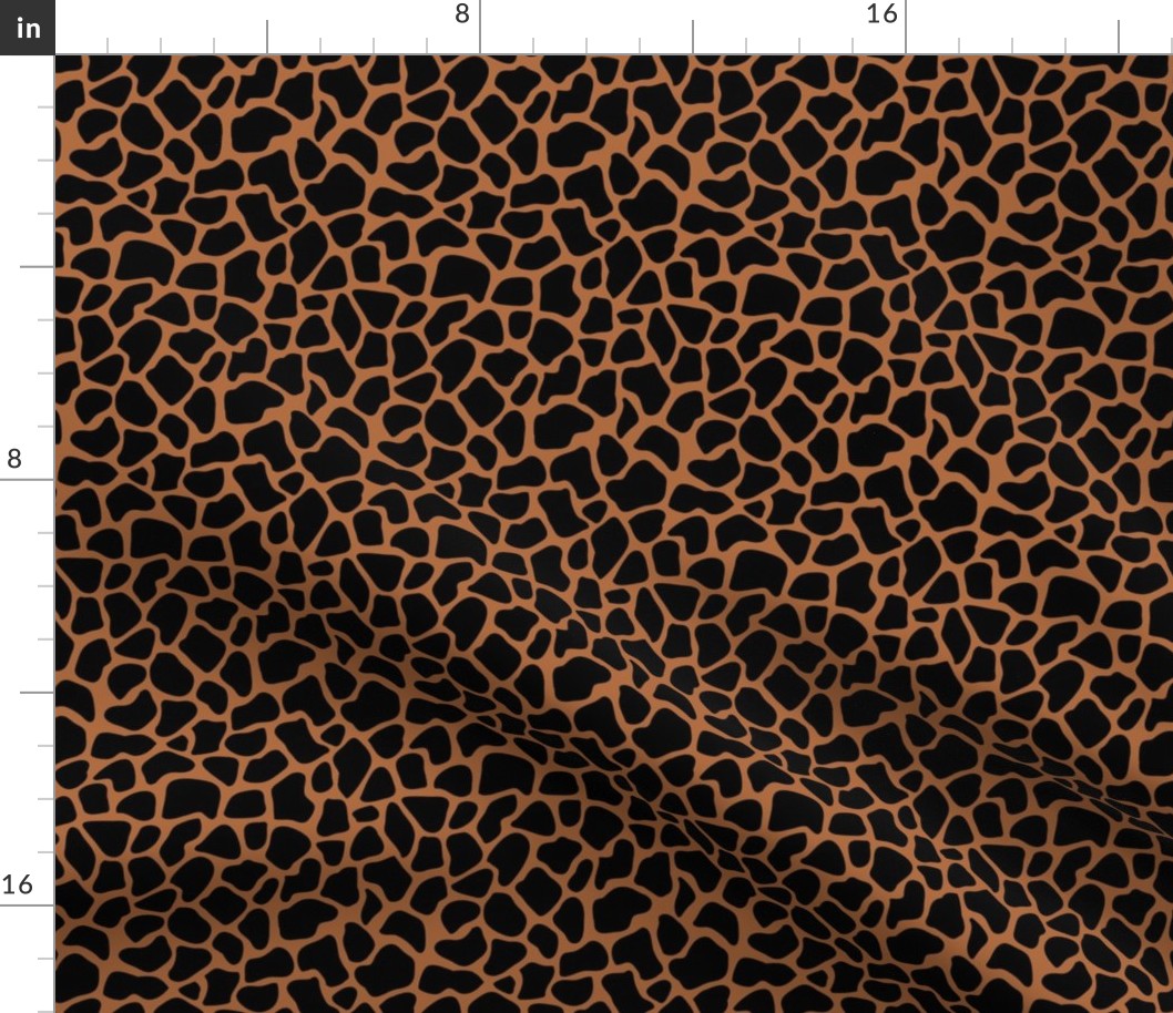 Trendy minimal safari animal print abstract giraffe wild life spots winter autumn monochrome black rust brown