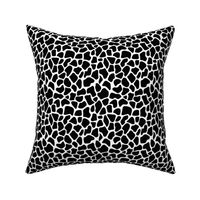 Trendy minimal safari animal print abstract giraffe wild life spots winter monochrome black and white