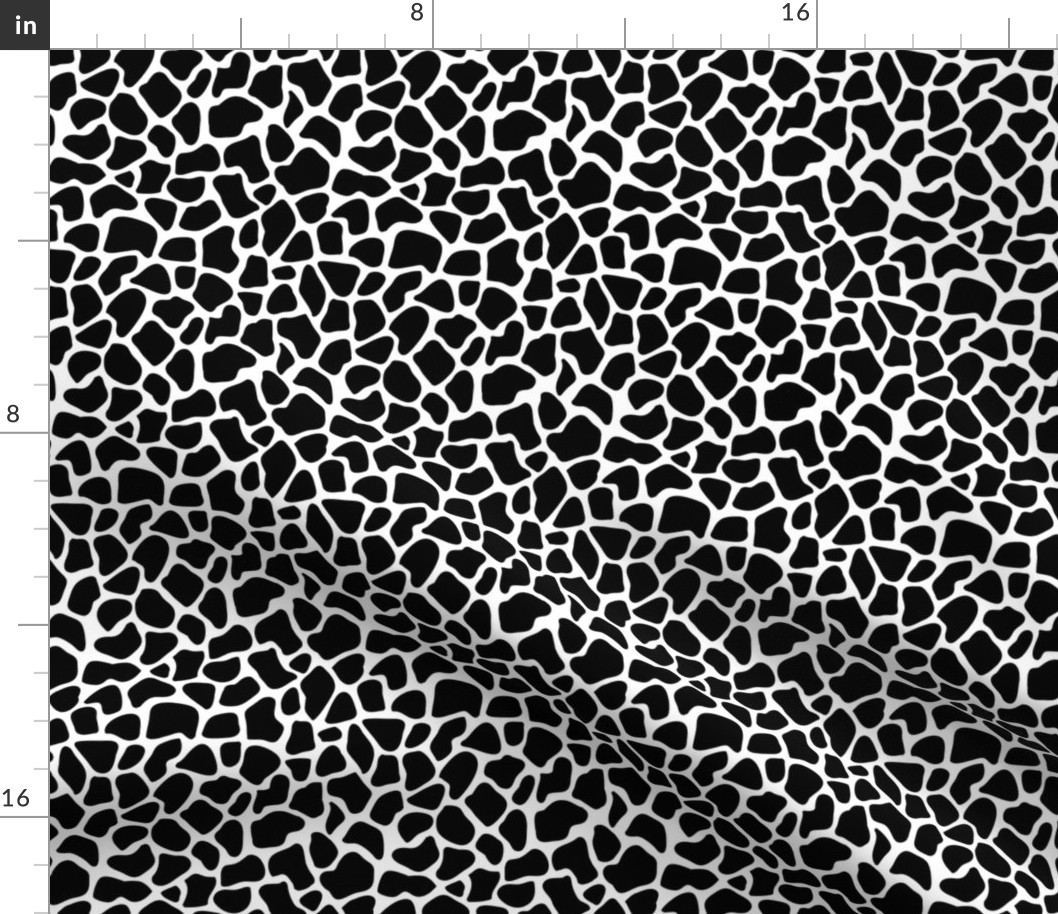 Trendy minimal safari animal print abstract giraffe wild life spots winter monochrome black and white