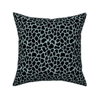 Trendy minimal safari animal print abstract giraffe wild life spots winter autumn black and blue