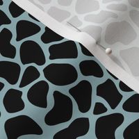 Trendy minimal safari animal print abstract giraffe wild life spots winter autumn black and blue