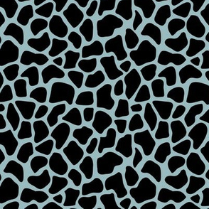 Trendy minimal safari animal print abstract giraffe wild life spots winter autumn black and blue
