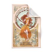 Art Nouveau - Sagittarius tea towel