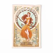 Art Nouveau - Sagittarius tea towel