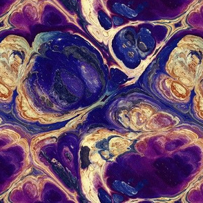 ASTROLOGY ZODIAC MARBLE 1 purple gold leaf heartPSMGE