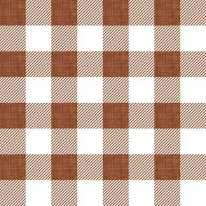 1" sable linen buffalo check