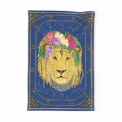 Leo the Lion Astrology Tea Towel by Gabrielle Cave