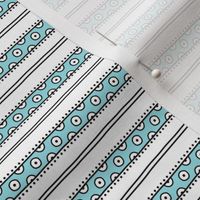 small - dots in blue on white horizontal