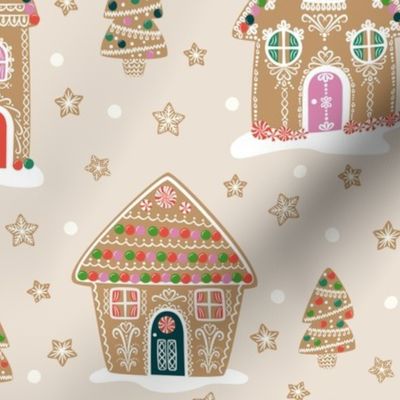 gingerbread houses star cookies