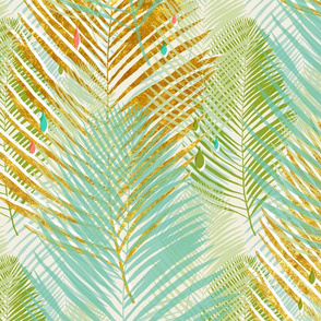 aqua gold palms