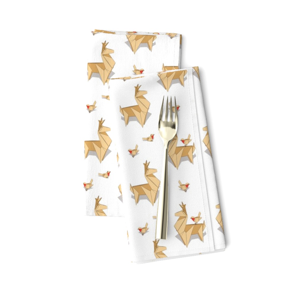 Origami Reindeers on white