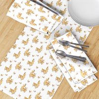 Origami Reindeers on white