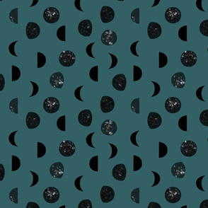 speckled black moon phases // mallard