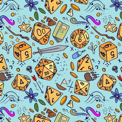 Dnd Dice Fabric Wallpaper And Home Decor Spoonflower