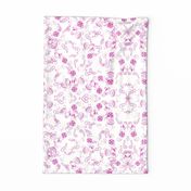 Pink and White Ornate Whimsy Floral