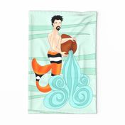 aquarius tea towel