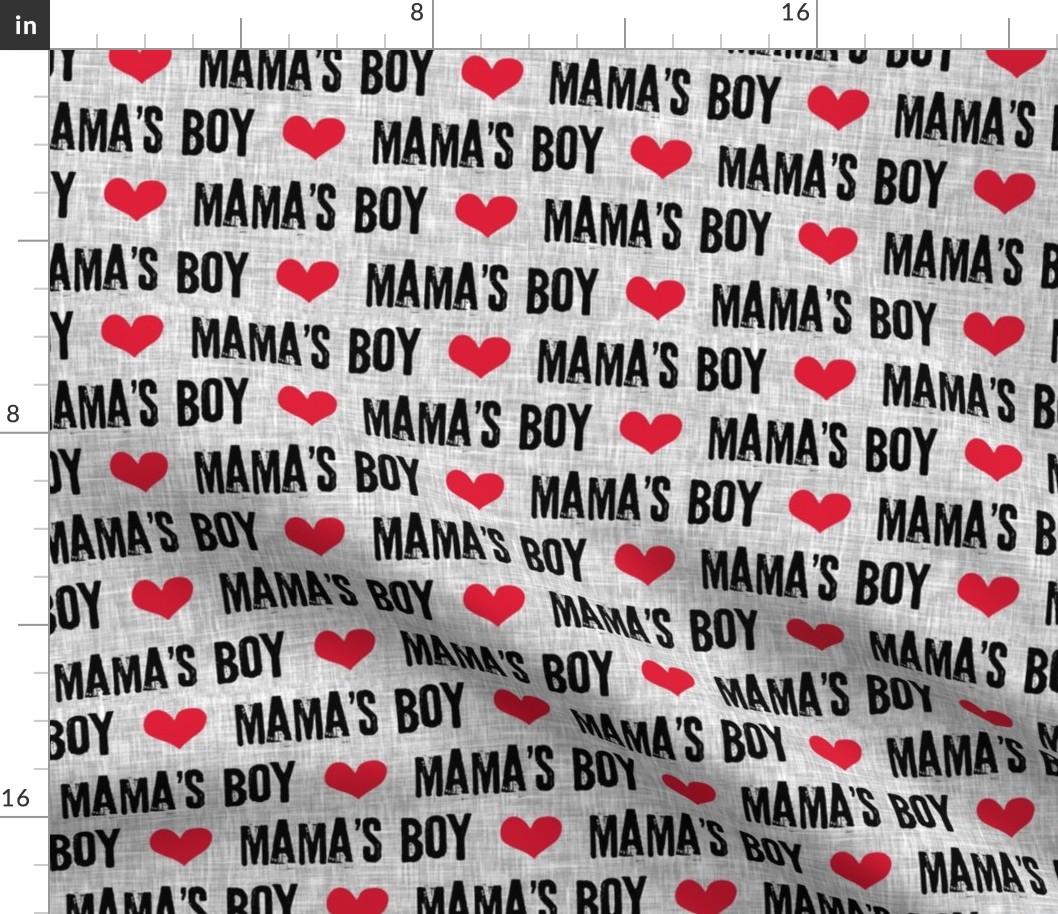 (large scale) Mama's boy - valentines day fabric C19BS
