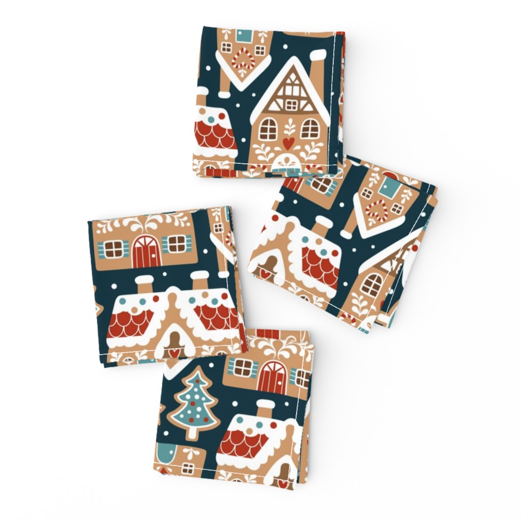 GingerBread Village / Dark Blue / Large Scale