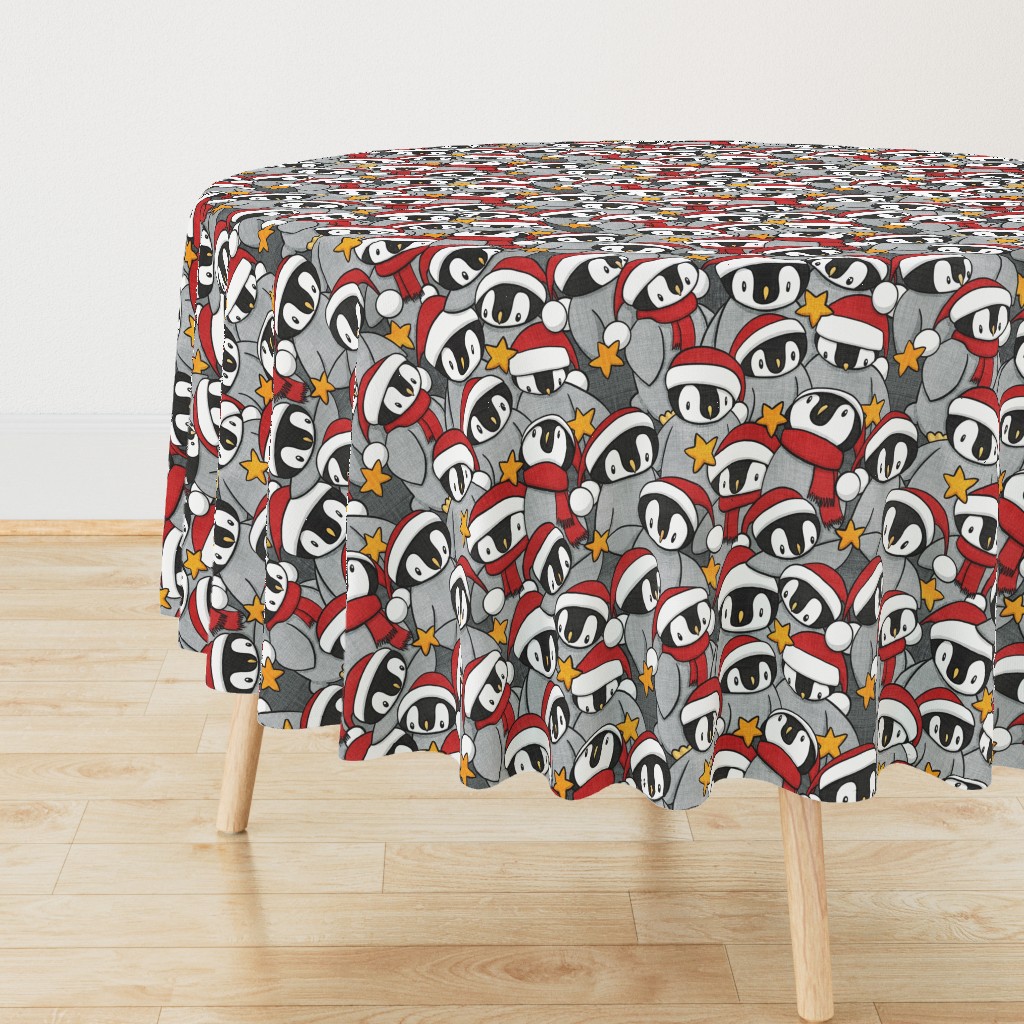 Festive Penguins (larger scale)