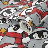 Festive Penguins (larger scale)