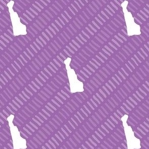 Delaware State Shape Stripe Pattern Purple