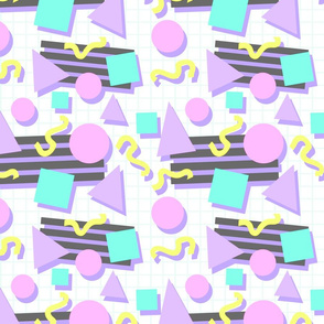 Pastel Retro 80s/90s Geometric Pattern