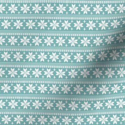 nordic christmas fabric - knit sweater fabric, ugly sweater fabric, scandi christmas fabric, winter cross fabric - winter blue