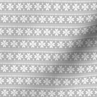 nordic christmas fabric - knit sweater fabric, ugly sweater fabric, scandi christmas fabric, winter cross fabric - grey