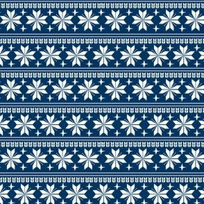 nordic christmas fabric - knit sweater fabric, ugly sweater fabric, scandi christmas fabric, winter cross fabric - navy