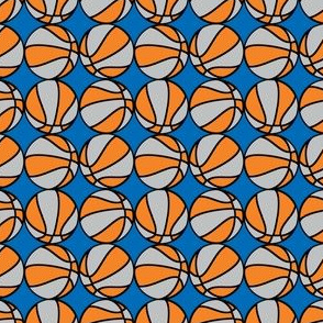 Basketballs Team Colors Blue Gray and Orange