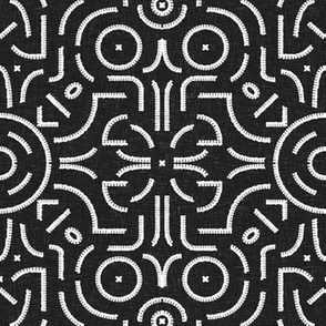 tribal mosaic linen dark