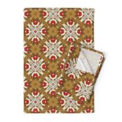 8” Gingerbread Square 1 | Red