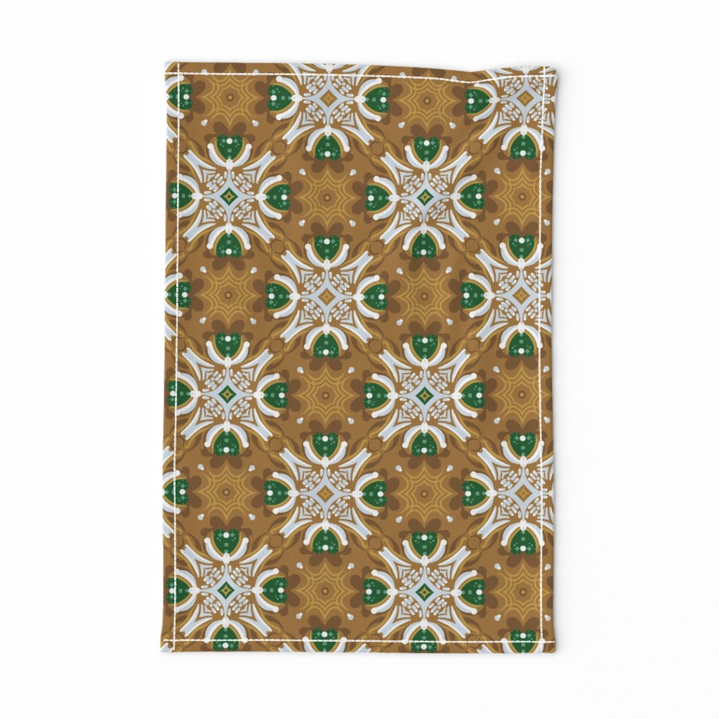 8” Gingerbread Square 1 | Green