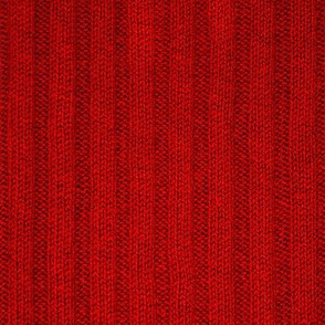 Ribbed Knit Pattern Red