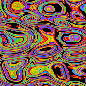 Psychedelic Pswirls - Rainbow Puddle Drops