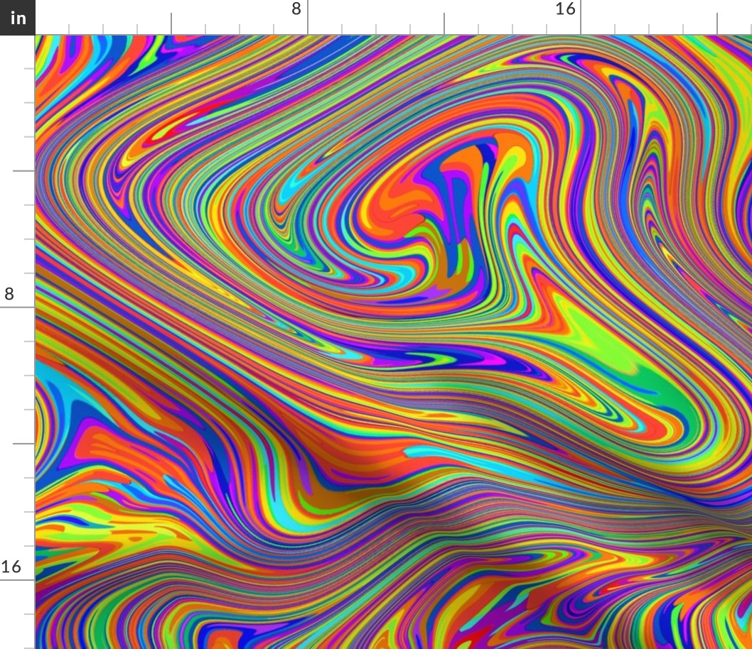 Electric Liquid Rainbow Psychedelic Pswirls