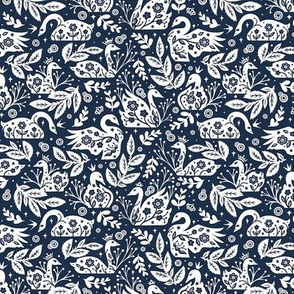 Navy Folk Swan | SMALL